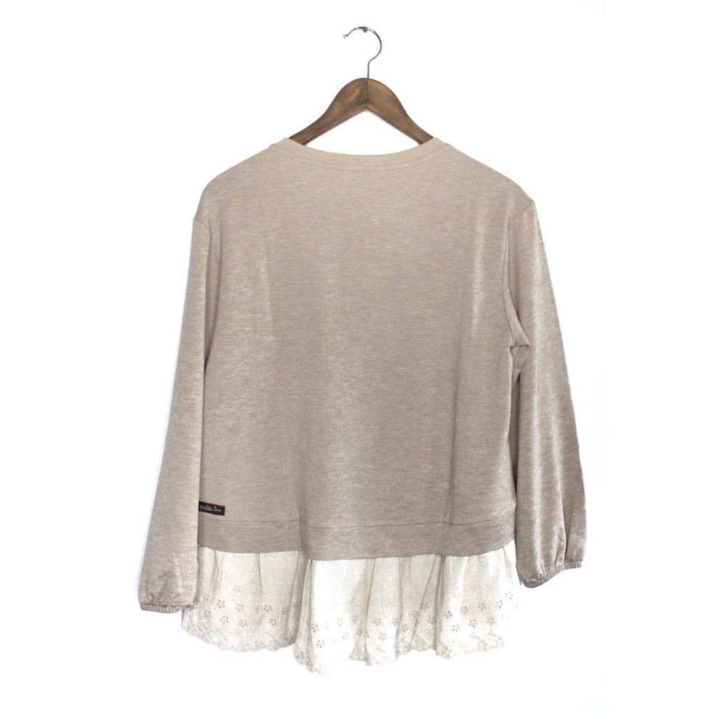 Matilda Jane NWT Bohemian Long Sleeve Neutral Top Small - Picture 5 of 7